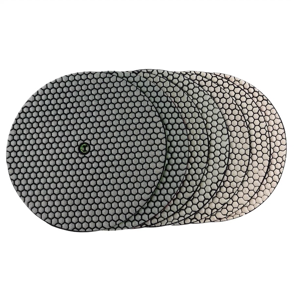 Juego de 7 almohadillas de pulido en seco de diamante de 9 pulgadas, almohadillas de pulido flexibles de 225 mm for granito, mármol, piedra, hormigón, disco de lijado(800_7 PCS_9 INCHES)