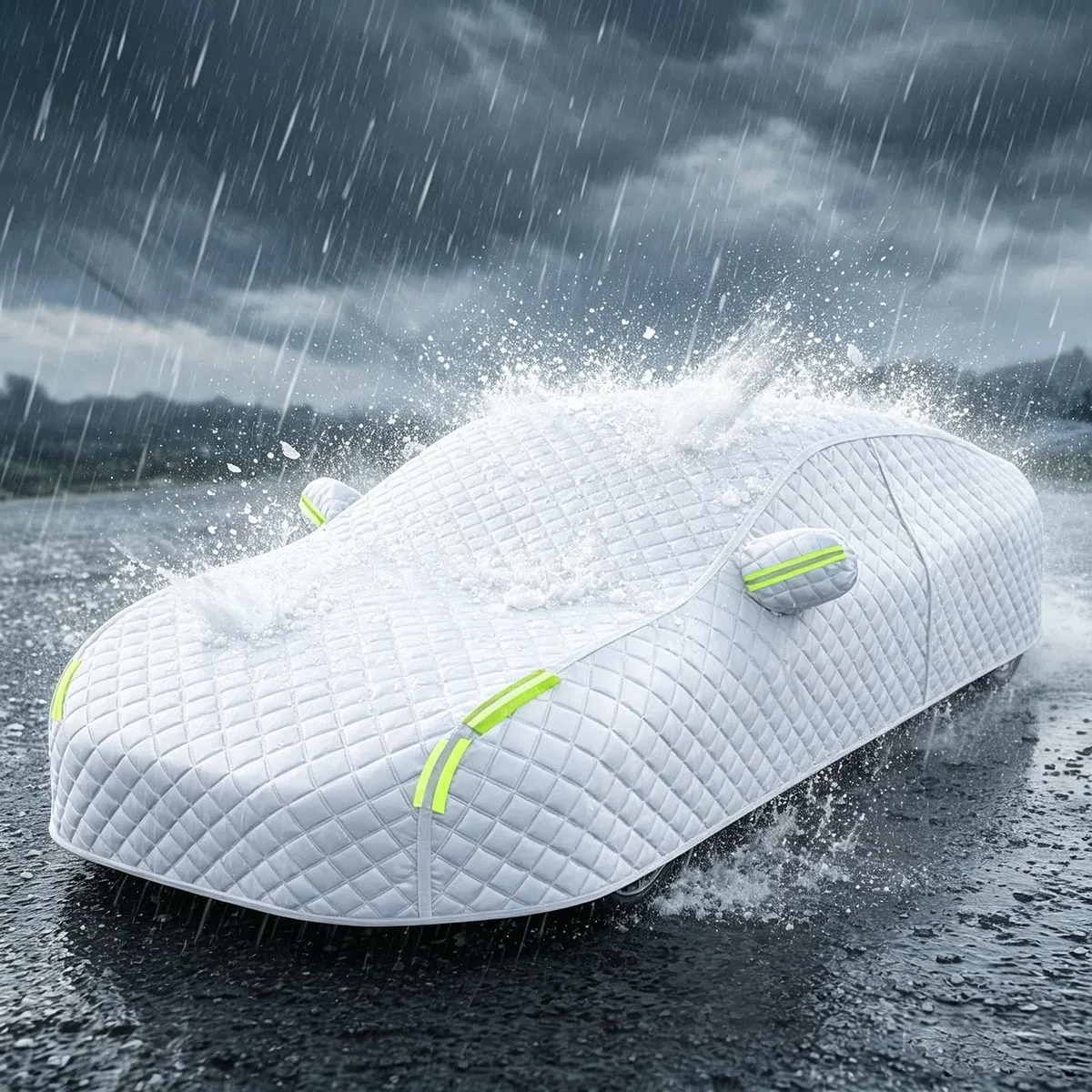 Funda Coche Antigranizo para paraCitroen C3 2002-2019, Funda Coche Exterior,Protección contra La Lluvia Y El Granizo,Protección Impermeable,XJ7526