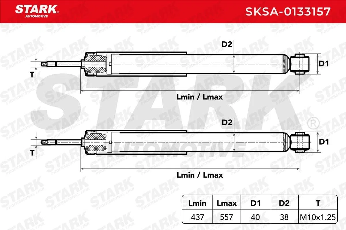 STARK SKSA-0133157 4x Amortiguador Delantero Trasero Compatible con MERCEDES-BENZ Clase C Sedán W203