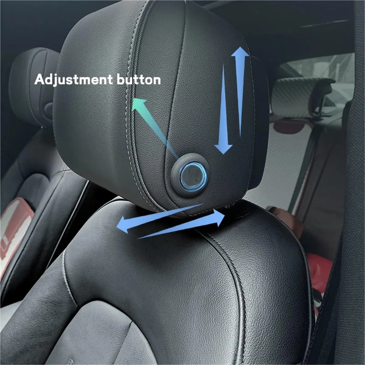 Reposacabezas Coche Car Pillow Reposacabezas Seguridad Multifuncional Cuero Suave Y Cómodo