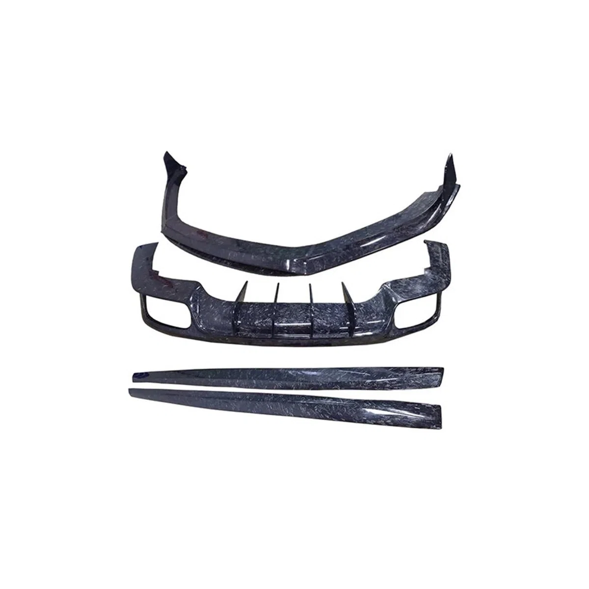 Kit de carrocería para coche 971 de fibra de carbono forjado, difusor de parachoques delantero y trasero, alerón divisor, faldones laterales Compatible con Porsche Panamera 971.