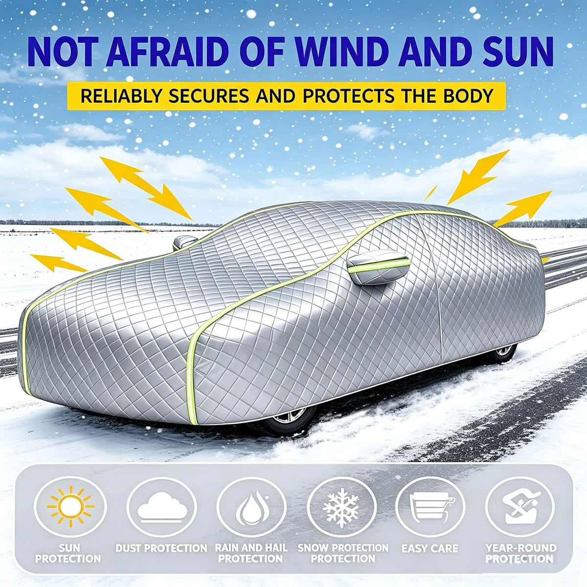 Funda Coche Antigranizo para para Jaguar XK8 2002-2006, Funda de Coche protección Total para Todo el año – contra Granizo, Lluvia, Nieve y Viento,XJ7608