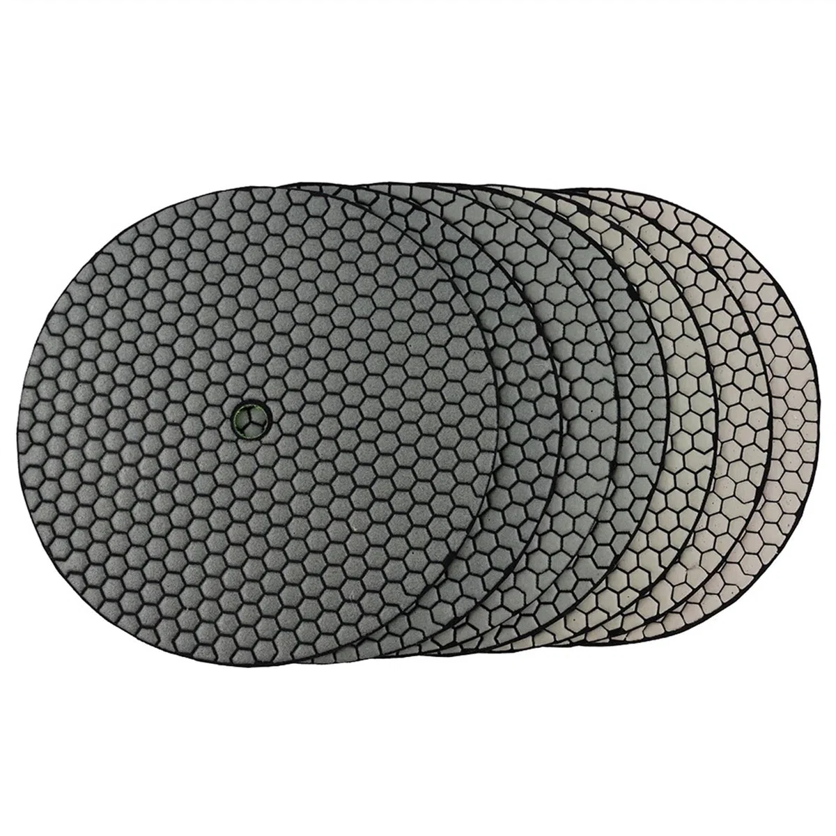 Juego de 7 almohadillas de pulido en seco de diamante de 9 pulgadas, almohadillas de pulido flexibles de 225 mm for granito, mármol, piedra, hormigón, disco de lijado(800_7 PCS_9 INCHES)