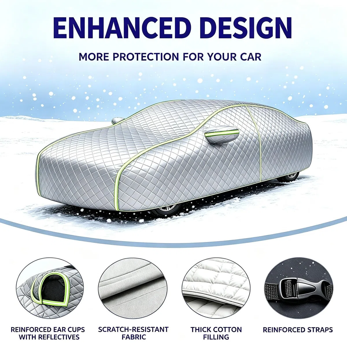 Funda Coche Antigranizo para para Jaguar XK8 2002-2006, Funda de Coche protección Total para Todo el año – contra Granizo, Lluvia, Nieve y Viento,XJ7608