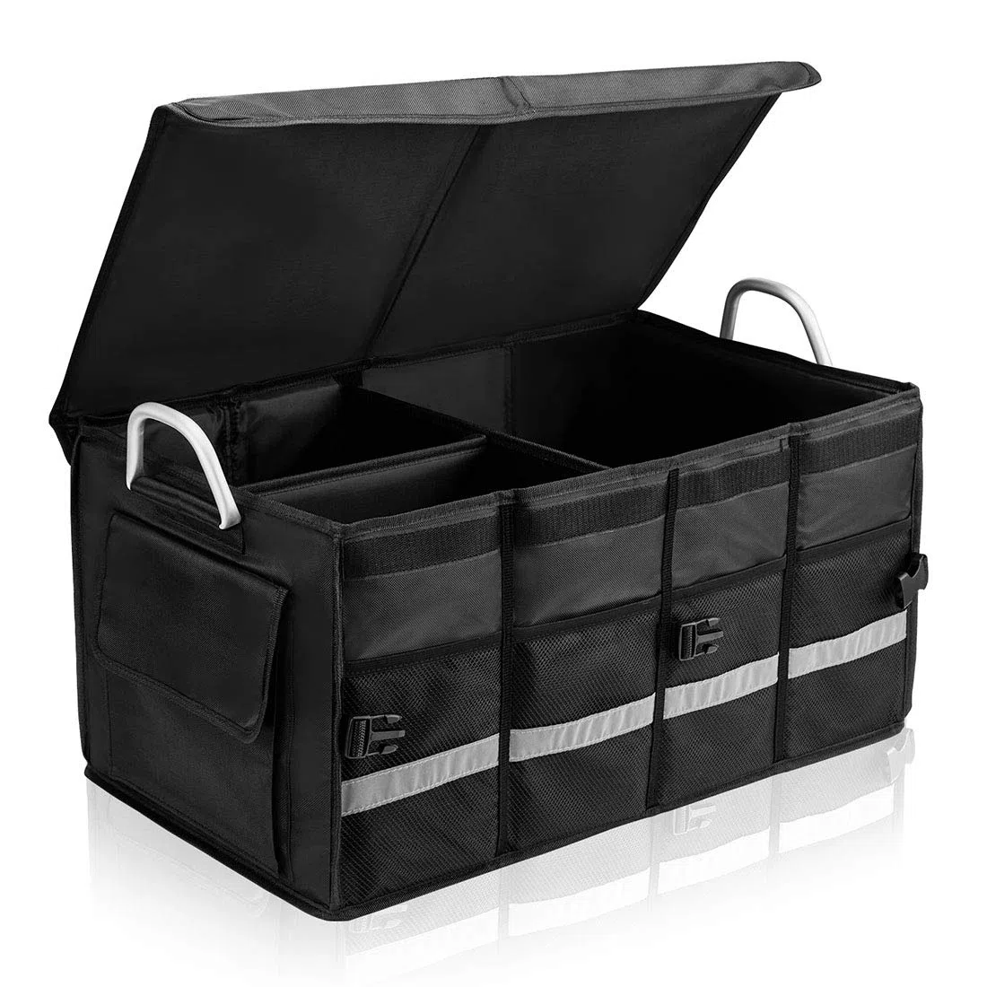 Bolsa para Maletero con Tapa, Organizador de Maletero, Bolsa para automóvil, Maletero para automóvil, Suelos prácticos, ultraestables e Impermeables con Embalaje de Velcro Antideslizante