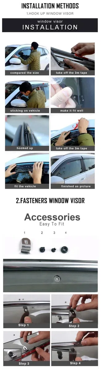 Deflectores de Viento para Ventanas de Coche para MG GT 2016, 2017, 2018, 2019, 2020, 2021, 2022, Protectores contra el Clima, Sol y Lluvia, Accesorios para Ventanas Laterales.