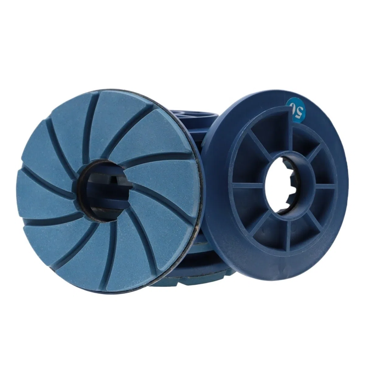Xuro 7 Uds. Almohadilla de pulido con bloqueo en los bordes de Caracol de 5 pulgadas, muela automática de 125 Mm, disco abrasivo de hormigón, piedra de mármol y granito(50)